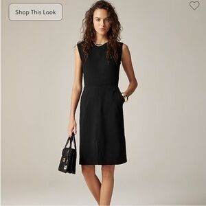 J crew New resume dress in Italian wool blend Black $228 size 0 four season wool